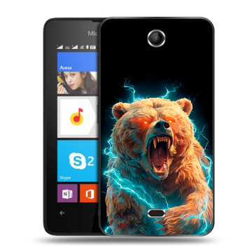Силиконовый чехол на Microsoft Lumia 430 Dual SIM с принтом Медведь