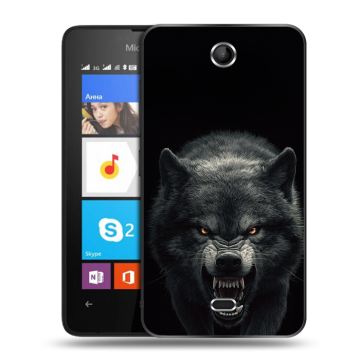 Силиконовый чехол на Microsoft Lumia 430 Dual SIM с принтом Волк