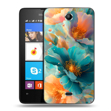 Силиконовый чехол на Microsoft Lumia 430 Dual SIM с принтом Цветы