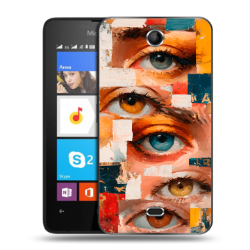 Силиконовый чехол на Microsoft Lumia 430 Dual SIM с принтом Модный принт