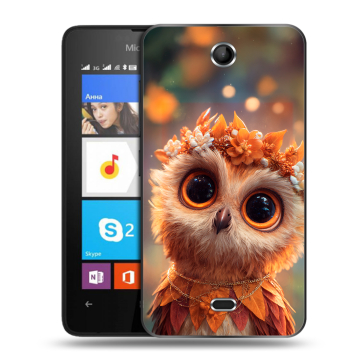 Силиконовый чехол на Microsoft Lumia 430 Dual SIM с принтом Милая сова Силиконовый чехол на Microsoft Lumia 430 Dual SIM с принтом Милая сова