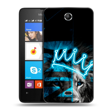 Силиконовый чехол на Microsoft Lumia 430 Dual SIM с принтом Король лев Силиконовый чехол на Microsoft Lumia 430 Dual SIM с принтом Король лев
