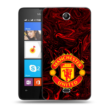 Силиконовый чехол на Microsoft Lumia 430 Dual SIM с принтом Manchester United Силиконовый чехол на Microsoft Lumia 430 Dual SIM с принтом Manchester United