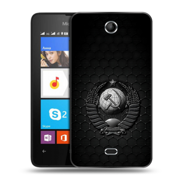 Силиконовый чехол на Microsoft Lumia 430 Dual SIM с принтом Герб Флаг СССР
