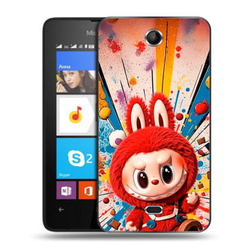 Силиконовый чехол на Microsoft Lumia 430 Dual SIM с принтом Labubu Лабубу