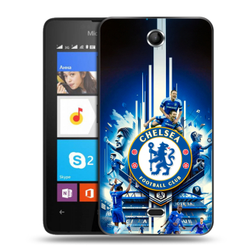 Силиконовый чехол на Microsoft Lumia 430 Dual SIM с принтом Chelsea Челси Силиконовый чехол на Microsoft Lumia 430 Dual SIM с принтом Chelsea Челси