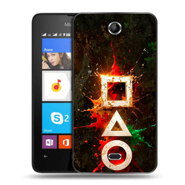 Силиконовый чехол на Microsoft Lumia 430 Dual SIM с принтом Squid Game Игра кальмара