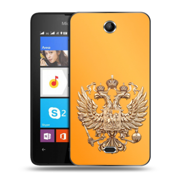 Силиконовый чехол на Microsoft Lumia 430 Dual SIM с принтом Герб Флаг России Силиконовый чехол на Microsoft Lumia 430 Dual SIM с принтом Герб Флаг России