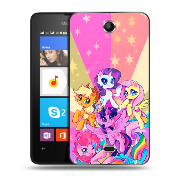 Силиконовый чехол на Microsoft Lumia 430 Dual SIM с принтом My little pony Дружба чудо