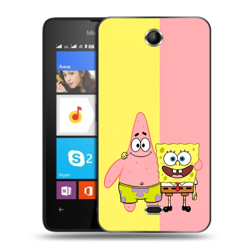Силиконовый чехол на Microsoft Lumia 430 Dual SIM с принтом Спанч боб Спанчбоб