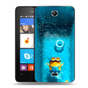 Силиконовый чехол на Microsoft Lumia 430 Dual SIM с принтом Миньоны