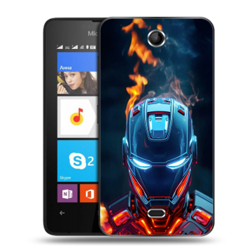 Силиконовый чехол на Microsoft Lumia 430 Dual SIM с принтом IronMan Железный человек Силиконовый чехол на Microsoft Lumia 430 Dual SIM с принтом IronMan Железный человек