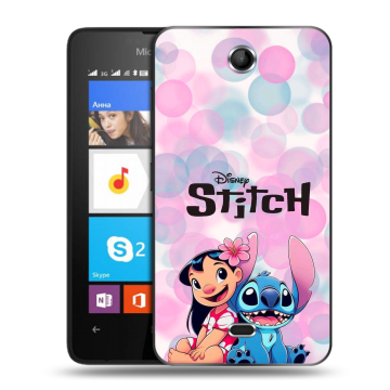 Силиконовый чехол на Microsoft Lumia 430 Dual SIM с принтом Лило и Стич