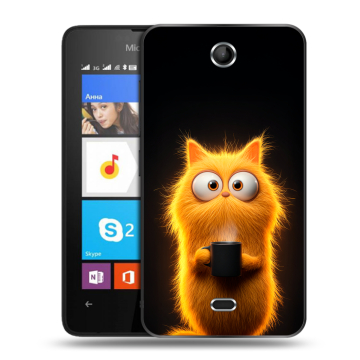 Силиконовый чехол на Microsoft Lumia 430 Dual SIM с принтом Смешной кот