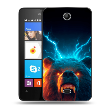 Силиконовый чехол на Microsoft Lumia 430 Dual SIM с принтом Медведь Силиконовый чехол на Microsoft Lumia 430 Dual SIM с принтом Медведь