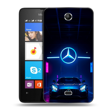 Силиконовый чехол на Microsoft Lumia 430 Dual SIM с принтом Mercedes Мерседес