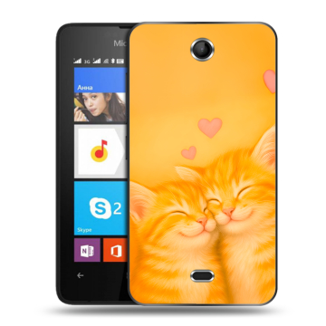 Силиконовый чехол на Microsoft Lumia 430 Dual SIM с принтом Милые котята