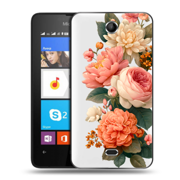 Силиконовый чехол на Microsoft Lumia 430 Dual SIM с принтом цветы Силиконовый чехол на Microsoft Lumia 430 Dual SIM с принтом цветы