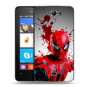 Силиконовый чехол на Microsoft Lumia 430 Dual SIM с принтом Spiderman Человек паук