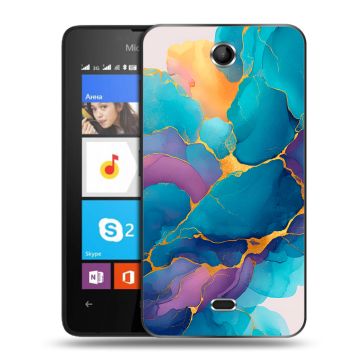 Силиконовый чехол на Microsoft Lumia 430 Dual SIM с принтом Мрамор блестки Силиконовый чехол на Microsoft Lumia 430 Dual SIM с принтом Мрамор блестки