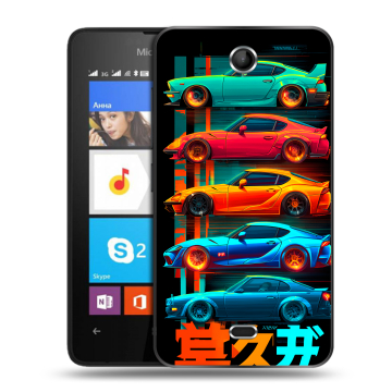 Силиконовый чехол на Microsoft Lumia 430 Dual SIM с принтом машины тачки Силиконовый чехол на Microsoft Lumia 430 Dual SIM с принтом машины тачки