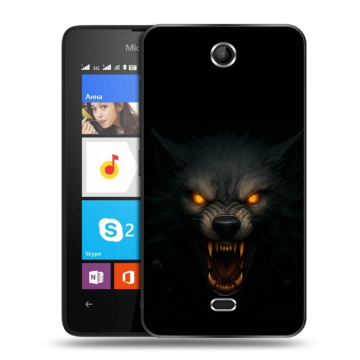 Силиконовый чехол на Microsoft Lumia 430 Dual SIM с принтом Волк Силиконовый чехол на Microsoft Lumia 430 Dual SIM с принтом Волк