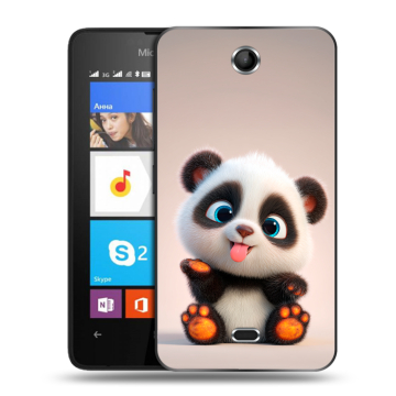 Силиконовый чехол на Microsoft Lumia 430 Dual SIM с принтом милая панда