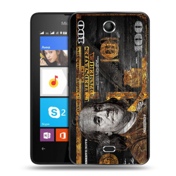 Силиконовый чехол на Microsoft Lumia 430 Dual SIM с принтом Доллар деньги