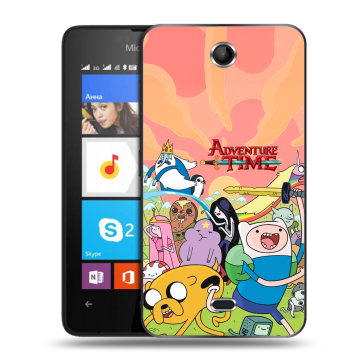 Силиконовый чехол на Microsoft Lumia 430 Dual SIM с принтом Adventure time Время приключений Силиконовый чехол на Microsoft Lumia 430 Dual SIM с принтом Adventure time Время приключений