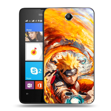 Силиконовый чехол на Microsoft Lumia 430 Dual SIM с принтом Аниме Наруто Naruto