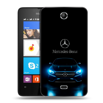 Силиконовый чехол на Microsoft Lumia 430 Dual SIM с принтом Mercedes Мерседес