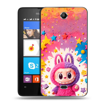 Силиконовый чехол на Microsoft Lumia 430 Dual SIM с принтом Labubu Лабубу