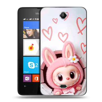 Силиконовый чехол на Microsoft Lumia 430 Dual SIM с принтом Labubu Лабубу
