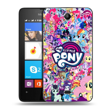 Силиконовый чехол на Microsoft Lumia 430 Dual SIM с принтом My little pony Дружба чудо