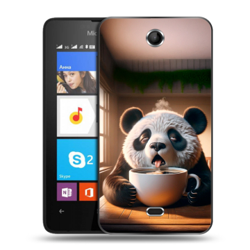 Силиконовый чехол на Microsoft Lumia 430 Dual SIM с принтом смешная панда
