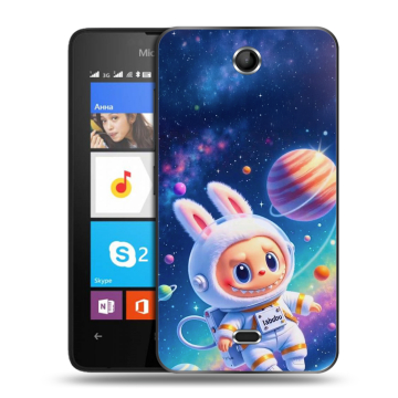 Силиконовый чехол на Microsoft Lumia 430 Dual SIM с принтом Labubu Лабубу