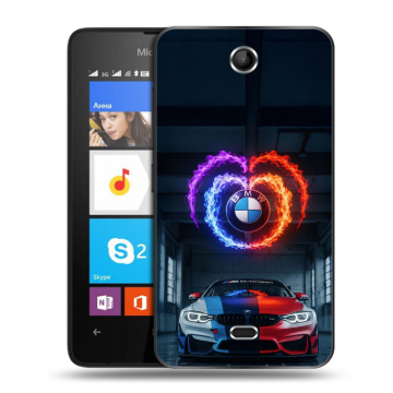 Силиконовый чехол на Microsoft Lumia 430 Dual SIM с принтом BMW БМВ
