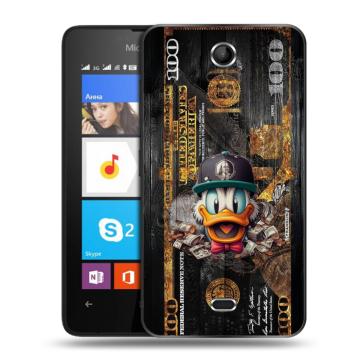 Силиконовый чехол на Microsoft Lumia 430 Dual SIM с принтом Дональд Дак Доллар