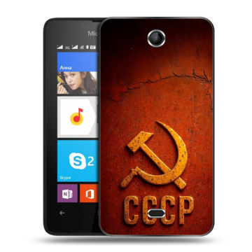 Силиконовый чехол на Microsoft Lumia 430 Dual SIM с принтом Флаг Герб СССР