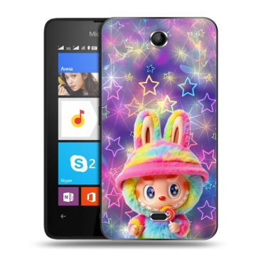 Силиконовый чехол на Microsoft Lumia 430 Dual SIM с принтом Labubu Лабубу