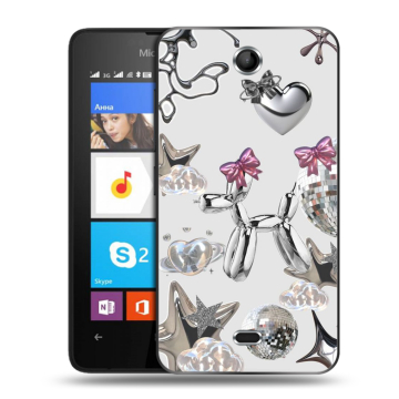 Силиконовый чехол на Microsoft Lumia 430 Dual SIM с принтом Y2K