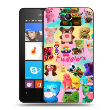 Силиконовый чехол на Microsoft Lumia 430 Dual SIM с принтом Флагер Fuggler Силиконовый чехол на Microsoft Lumia 430 Dual SIM с принтом Флагер Fuggler