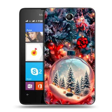 Силиконовый чехол на Microsoft Lumia 430 Dual SIM с принтом Новый год Силиконовый чехол на Microsoft Lumia 430 Dual SIM с принтом Новый год
