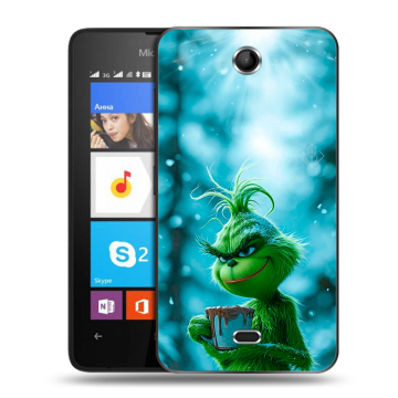 Силиконовый чехол на Microsoft Lumia 430 Dual SIM с принтом Новый год гринч Силиконовый чехол на Microsoft Lumia 430 Dual SIM с принтом Новый год гринч