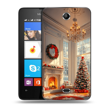 Силиконовый чехол на Microsoft Lumia 430 Dual SIM с принтом Новый год Силиконовый чехол на Microsoft Lumia 430 Dual SIM с принтом Новый год
