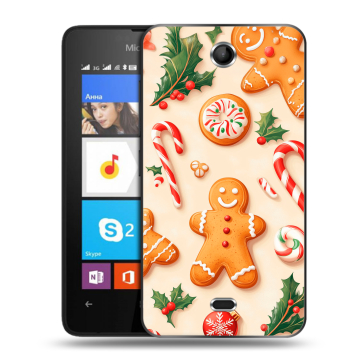 Силиконовый чехол на Microsoft Lumia 430 Dual SIM с принтом Новый год Силиконовый чехол на Microsoft Lumia 430 Dual SIM с принтом Новый год