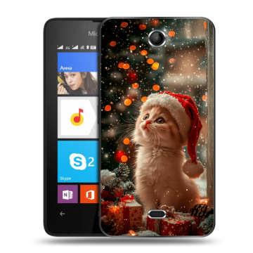 Силиконовый чехол на Microsoft Lumia 430 Dual SIM с принтом Новый год Силиконовый чехол на Microsoft Lumia 430 Dual SIM с принтом Новый год