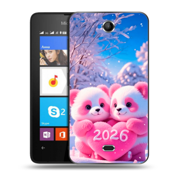 Силиконовый чехол на Microsoft Lumia 430 Dual SIM с принтом Новый год Силиконовый чехол на Microsoft Lumia 430 Dual SIM с принтом Новый год