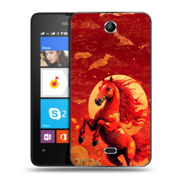 Силиконовый чехол на Microsoft Lumia 430 Dual SIM с принтом Новый год Силиконовый чехол на Microsoft Lumia 430 Dual SIM с принтом Новый год