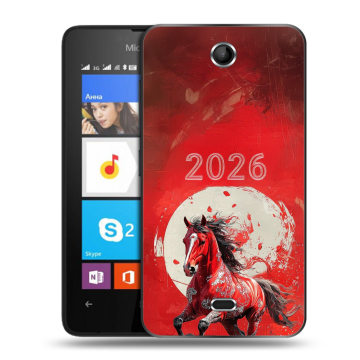 Силиконовый чехол на Microsoft Lumia 430 Dual SIM с принтом Новый год Силиконовый чехол на Microsoft Lumia 430 Dual SIM с принтом Новый год